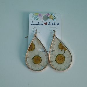 Flower petal earrings